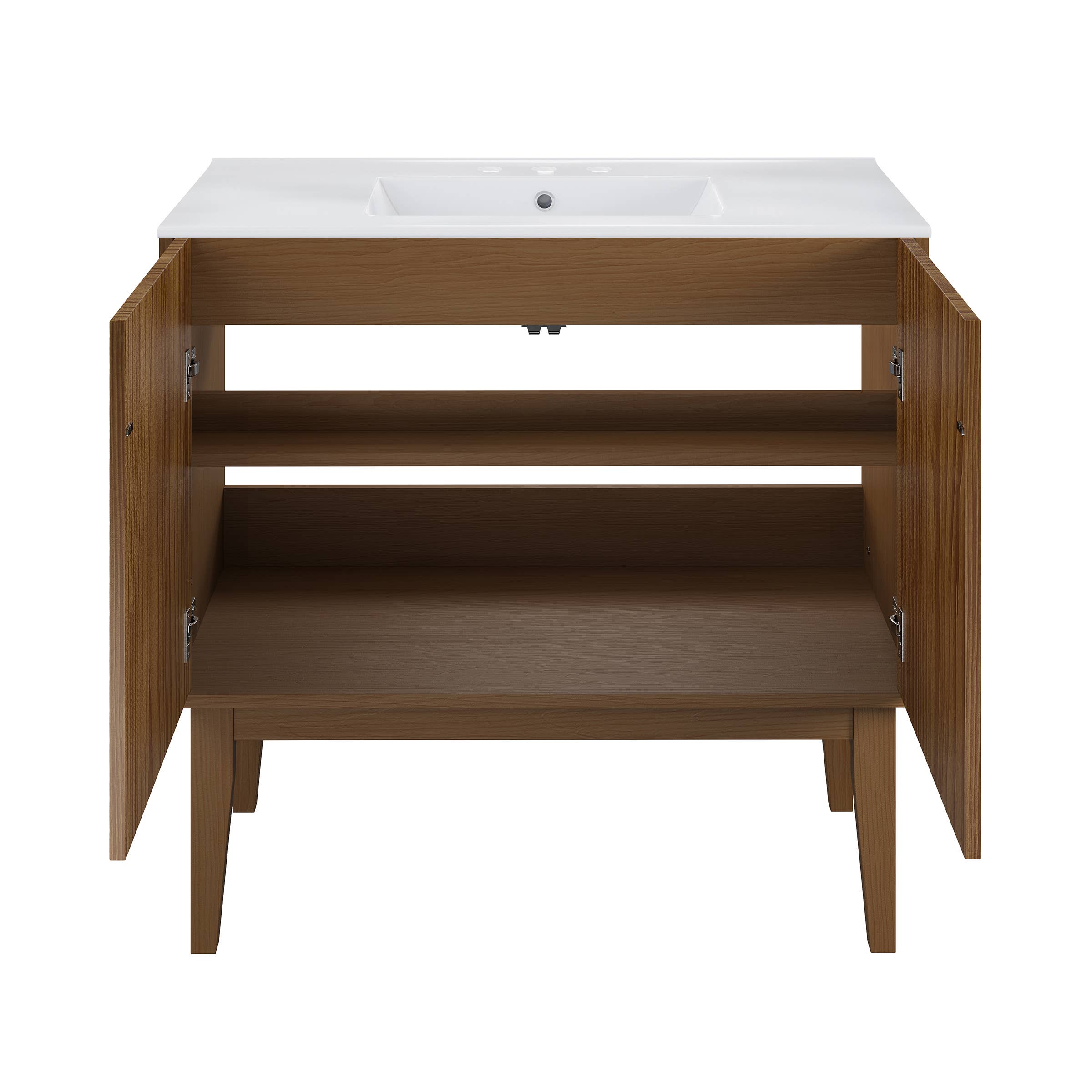 Swiss Madison - Wholesale Cabinet - Bosse Freestanding Bathroom Vanity Brown Oak with Sink Top7