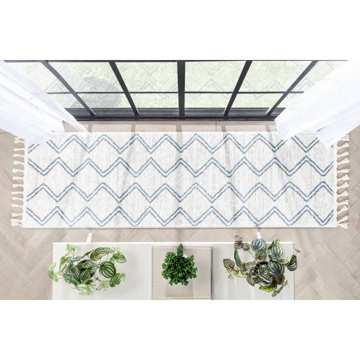 Well Woven – Großhandel Teppichvorleger – Kind & Baby – Reeve Moderner Zick-Zack-Zick-Zack-Kinderteppich in Elfenbeinfarben10