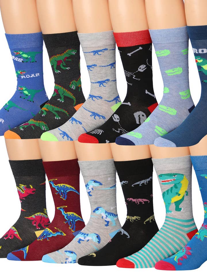 James Fiallo Lot de 12 paires de chaussettes rayées colorées pour hommes pour la vente par Gold Hose LLC