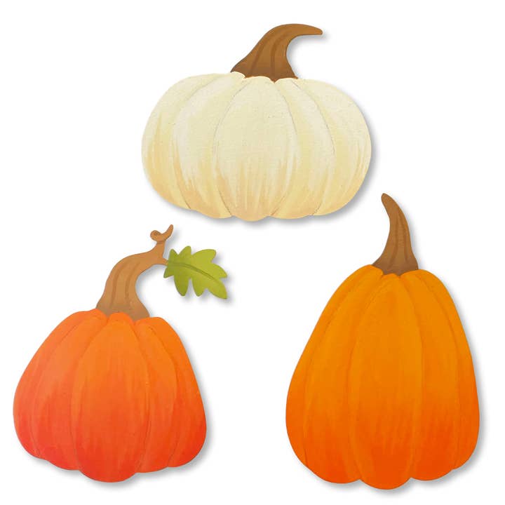 Pumpkin Mini Art Pop Magnets S/3, Fall Decor for wholesale by Roeda Studio