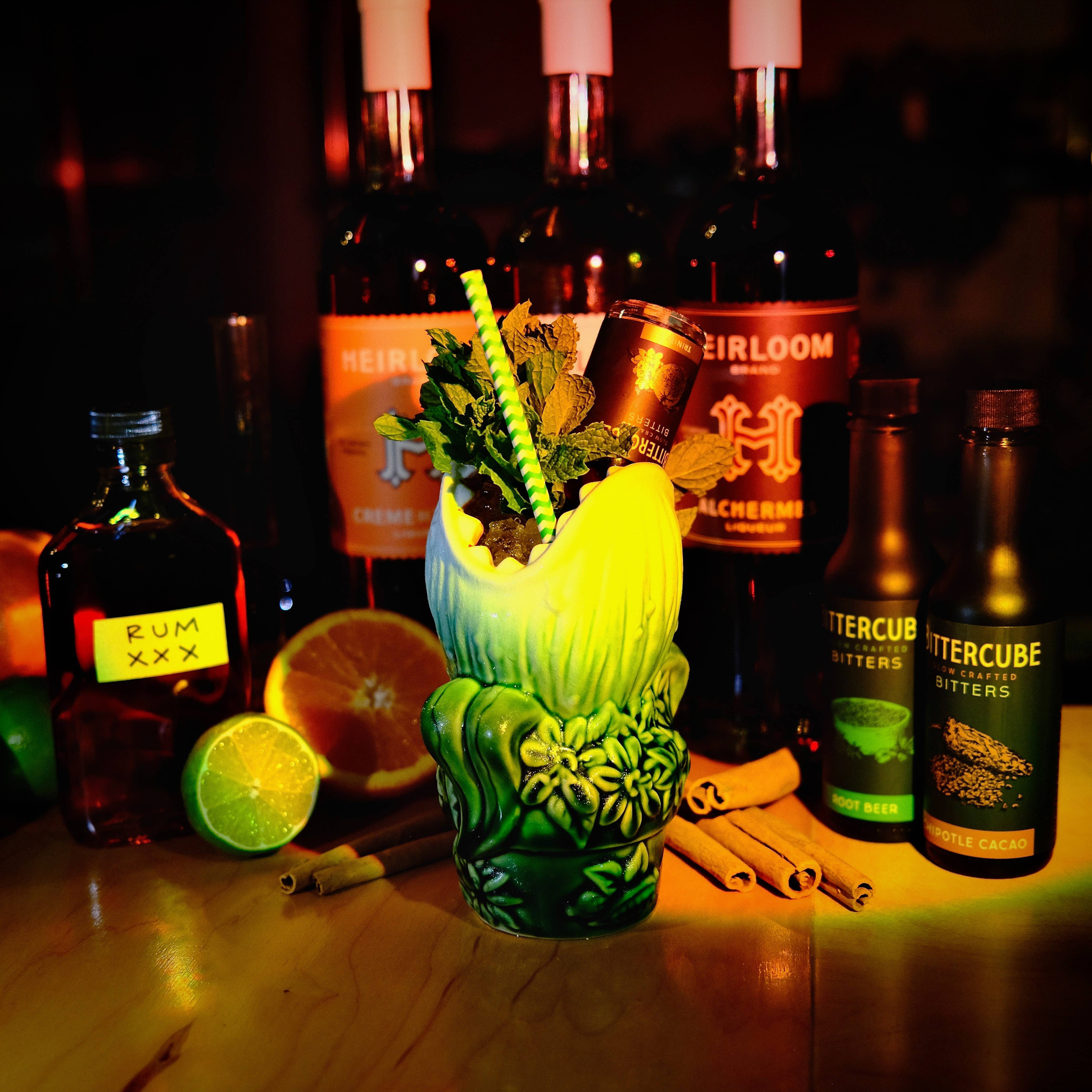 Bittercube - Wholesale Cocktail/Liquor Glass - The Frankenplant Tiki Mug5