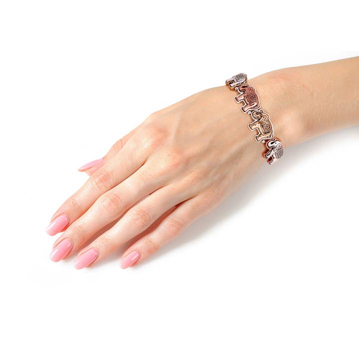 PinktownUSA – Großhandel Armband mit Charms/Anhängern – Elefanten-Armband mit Metall-Gravur