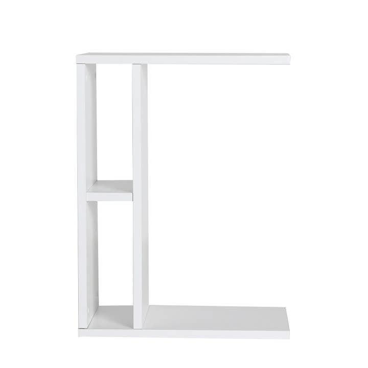 Tavolino laterale Alayor in MDF bianco 60x30x45 cm per la vendita all'ingrosso da parte di B&B