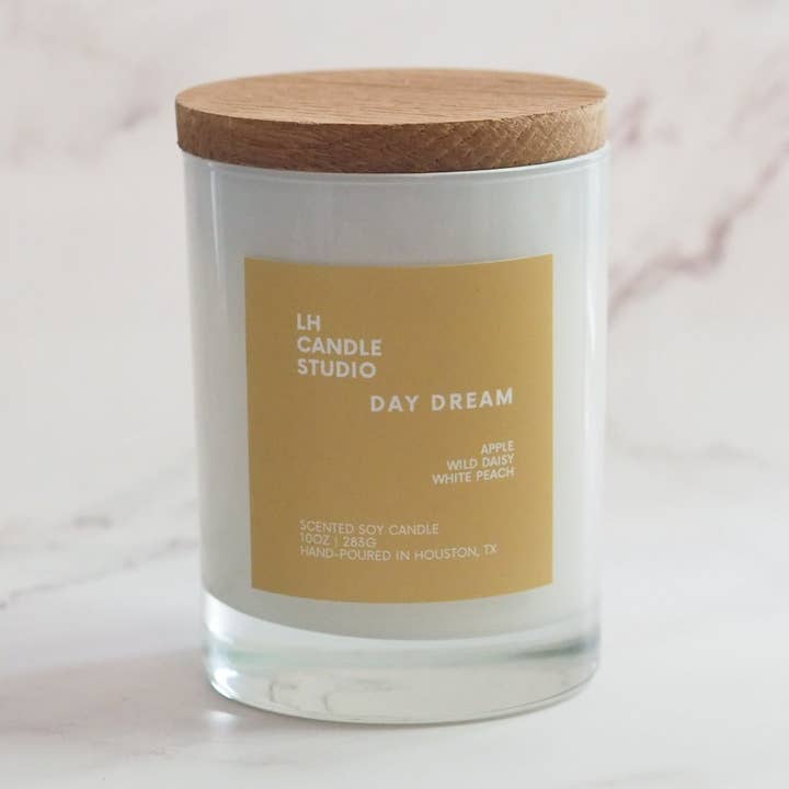 Day Dream 10oz Scented Soy Candle for wholesale by LH CANDLE STUDIO