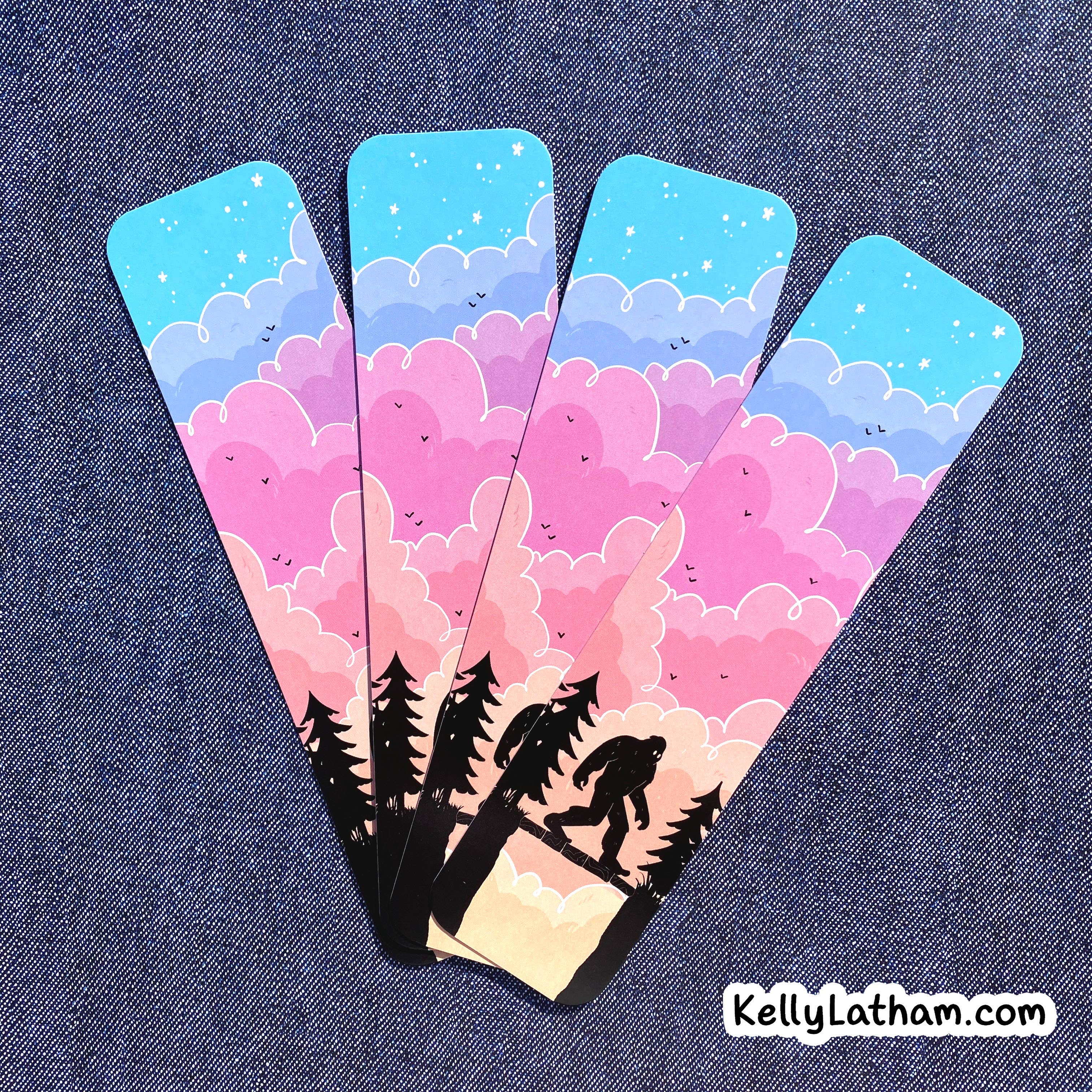 Kelly Latham Art – Großhandel Lesezeichen – Bigfoot Sasquatch Lesezeichen, Kryptiden, niedlich, Buchhandlung, Geschenk3