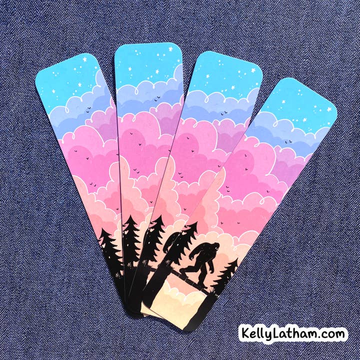 Kelly Latham Art – Großhandel Lesezeichen – Bigfoot Sasquatch Lesezeichen, Kryptiden, niedlich, Buchhandlung, Geschenk3