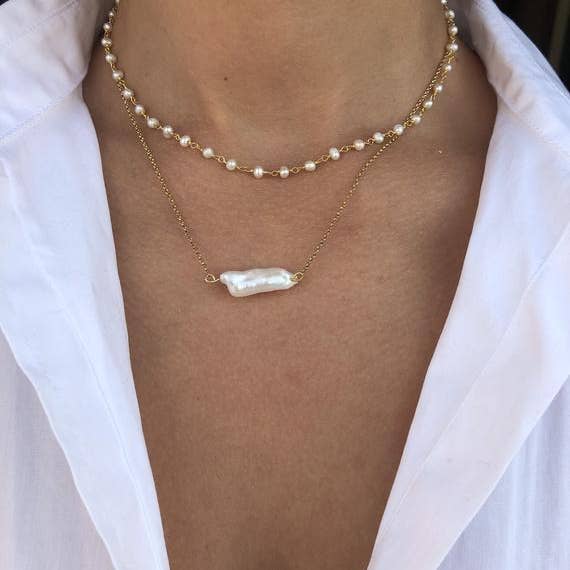 Christina Christi - Wholesale Pendant/Charm Necklace - Pearl Jewellery, Rosario Necklace, White Necklaces, Women1