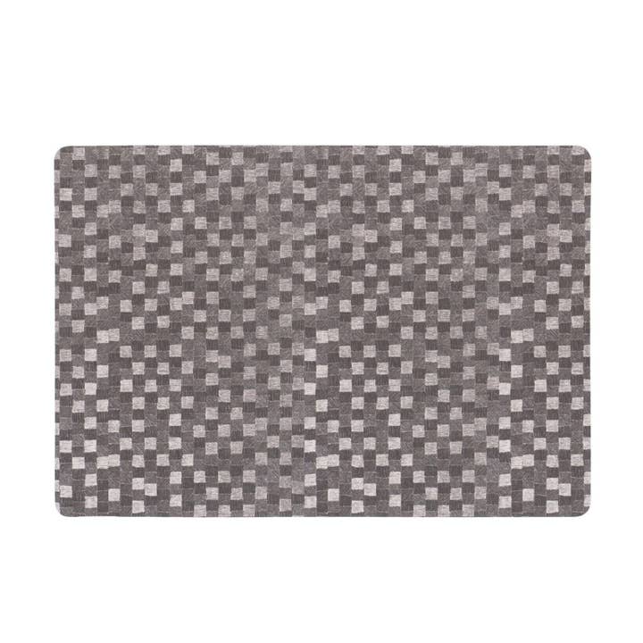 H&H - Wholesale Placemat - Polyline Dijon Stain-Resistant Placemat in Fabric and PVC2