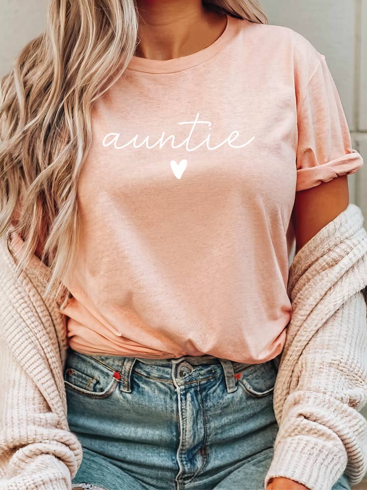 auntie ❤️ {Script} Tee for wholesale by Blonde Ambition | Jewelry | Valentines Gift & Sweaters