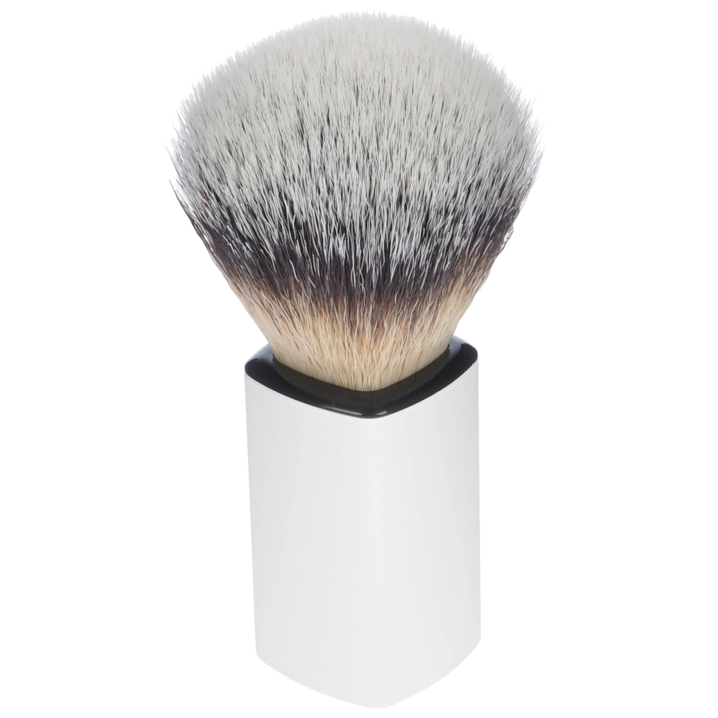 Fantasia R. Espig KG - Wholesale Cheek/Face Makeup Brush - Synthetic hair shaving brush with white plastic handle0