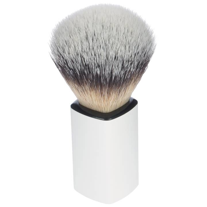 Fantasia R. Espig KG - Wholesale Cheek/Face Makeup Brush - Synthetic hair shaving brush with white plastic handle
