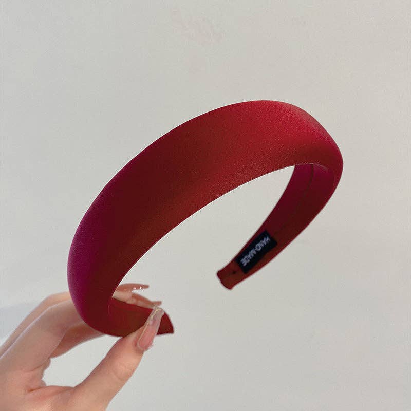 Dipped Shop - Wholesale Fashion Headband - Women's - Solid Color Sponge Padded Satin Headbands DP25B8668