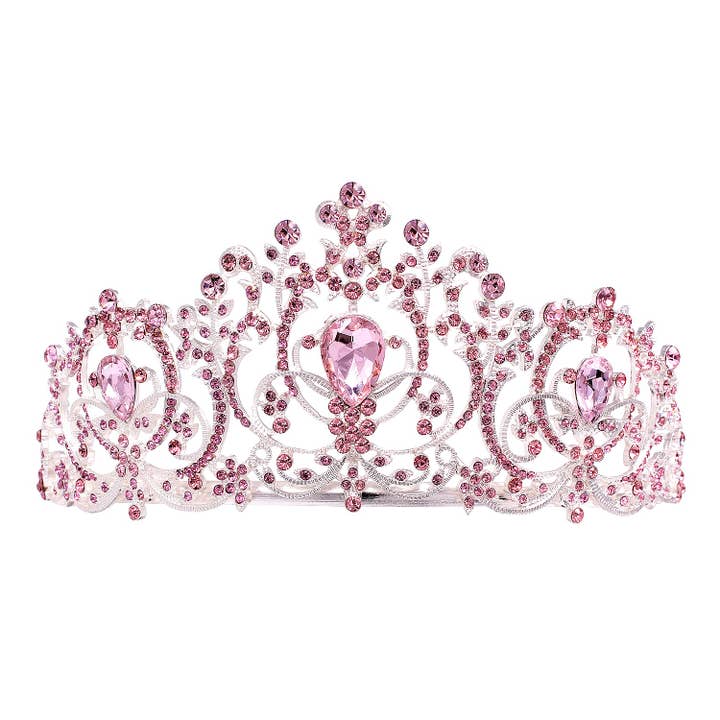 Päron Torch Blommig Tema Tiara för wholesale av Diacly