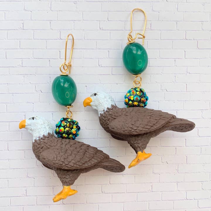 Game Day Eagles Earrings for wholesale by Lenora Dame