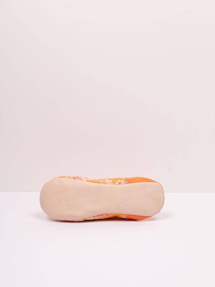 Bohemia Design – wholesale Slippers – Women's – Margot Floral Babouche Slippers, Tangerine