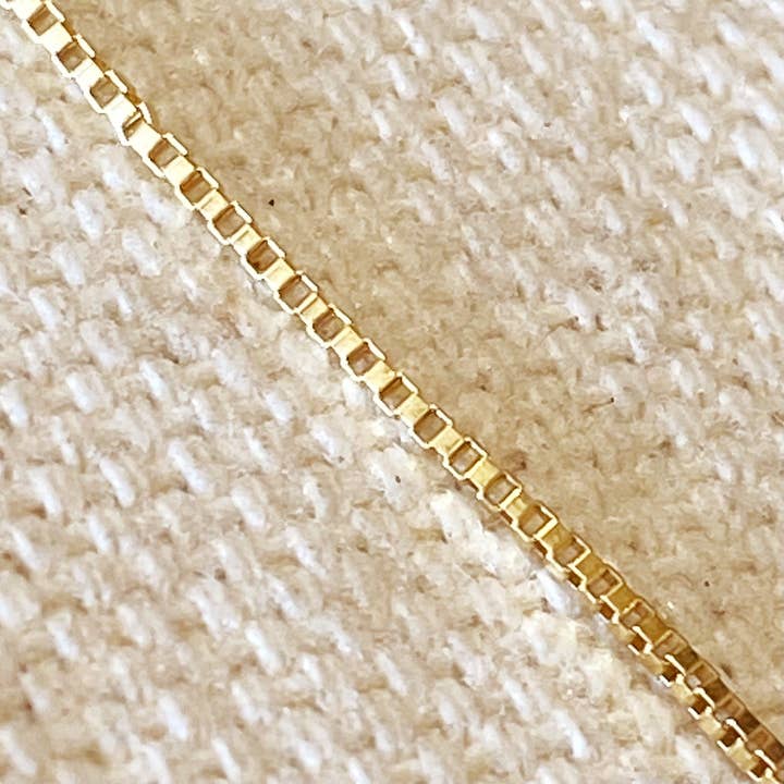 GoldFi - Wholesale Craft Supplies - 14k Gold Filled Unfinished 0.75mm Box Chain By the Foot
