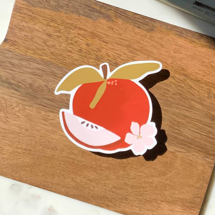 Crisp Apple Sticker for wholesale by Pajarita Paper Co