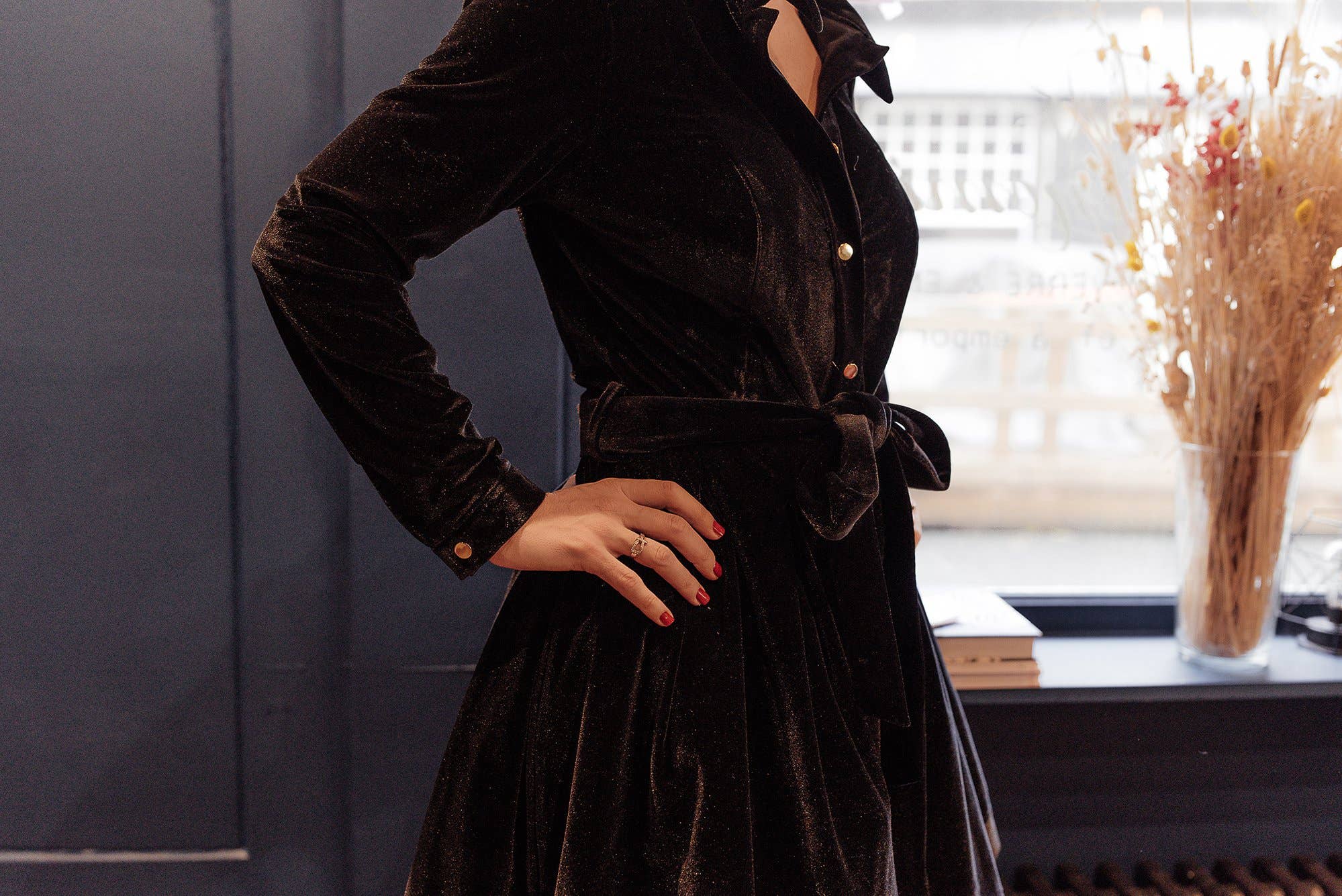 You&Milk - Wholesale Nursing Dress - Maternity - Velvet Nursing Dress My Love - Made in France3