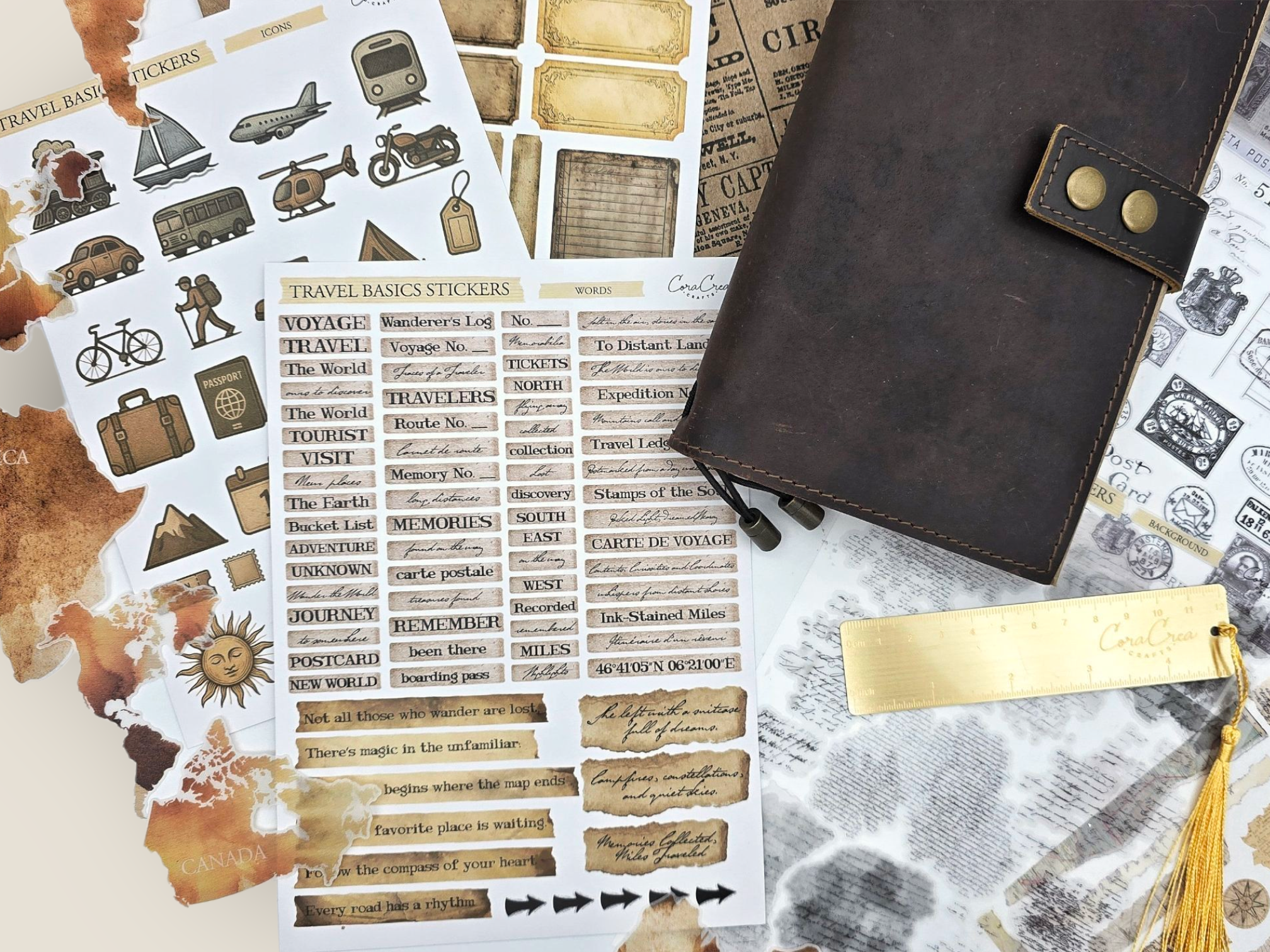 CoraCreaCrafts – wholesale DIY-pysselkit – Resedagbokssats10