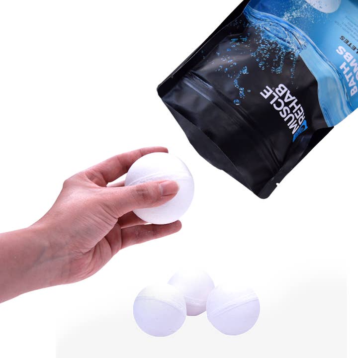 Muscle Rehab - Wholesale Bath Bomb/Fizz - Muscle Rehab Bath Bombs for Athletes 16oz (4) 4oz bombs
