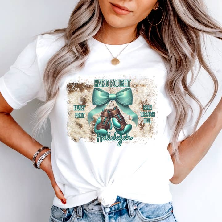 Trendznmore - Wholesale T-Shirt (Graphic) - Women's - Hard Fought Hallelujah Country Western Graphic T-Shirt