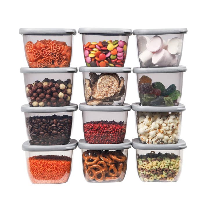 Set da 12 contenitori per alimenti grigio e bianco - 550 ml ciascuno per la vendita all'ingrosso da parte di UANDU GmbH