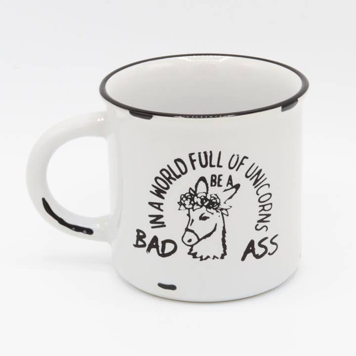 Unicorns & Rainbows | Be a Badass | Coffee Cup for wholesale by The MAD Mugs