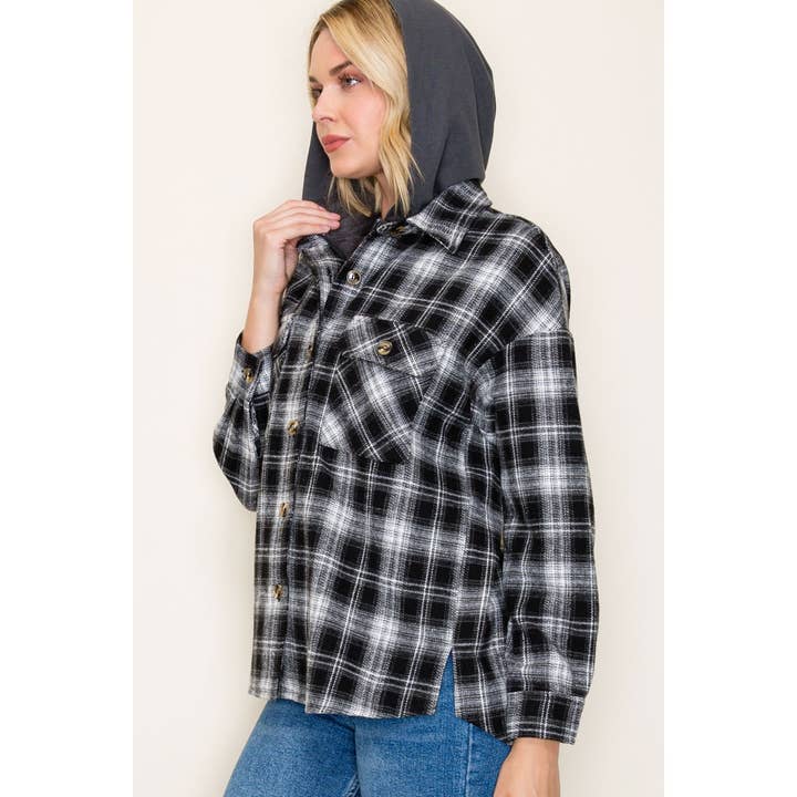 STACCATO - Wholesale Jacket - Women's - TWOFER FRENCH TERRY PLAID JACKET2