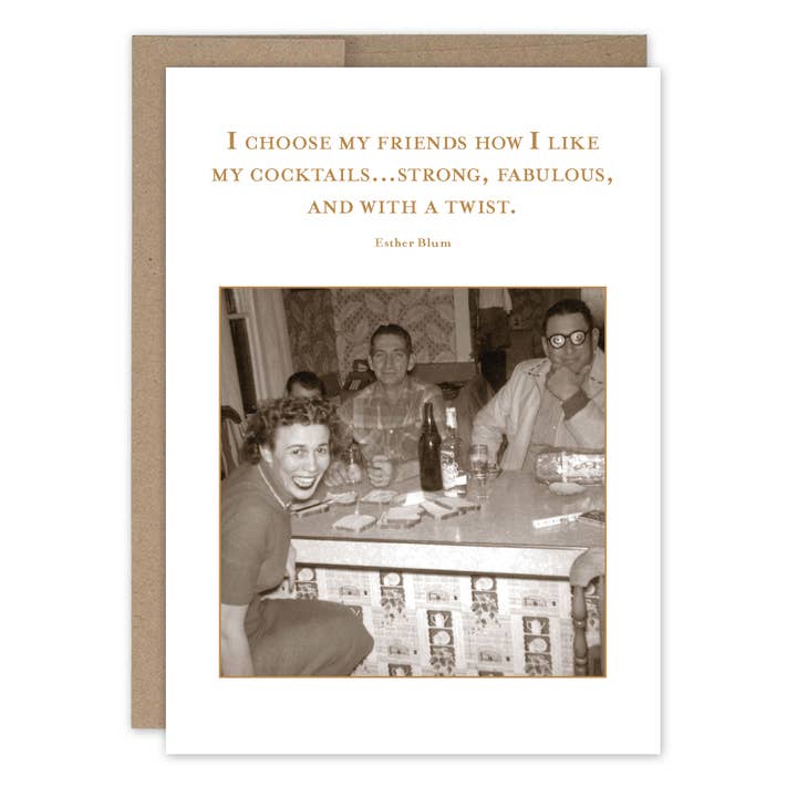 Like My Cocktails Birthday Card for wholesale by Shannon Martin Design