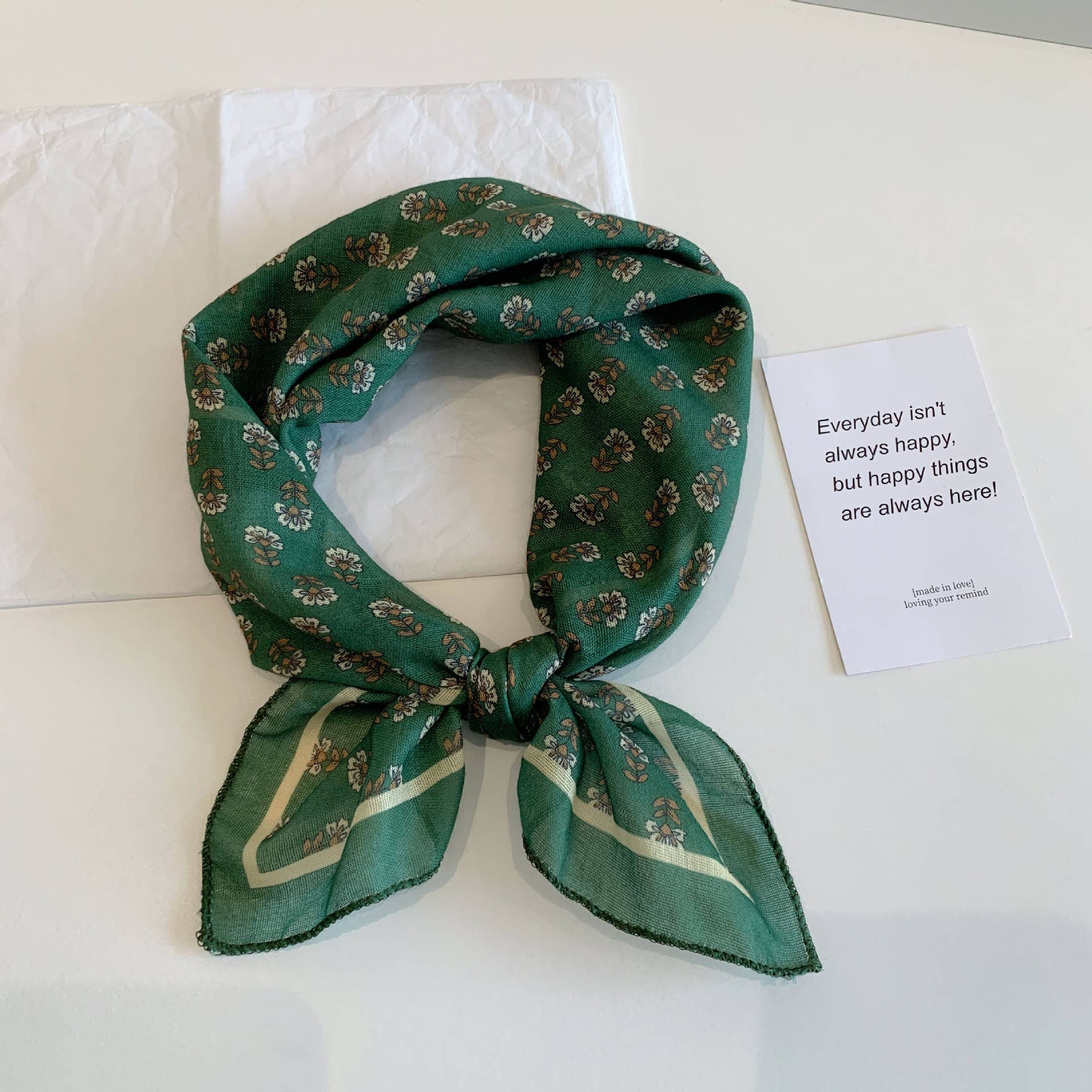 MKS America - Wholesale Bandana - Women's - Bohemia Tropical Floral botanical square scarf bandana0