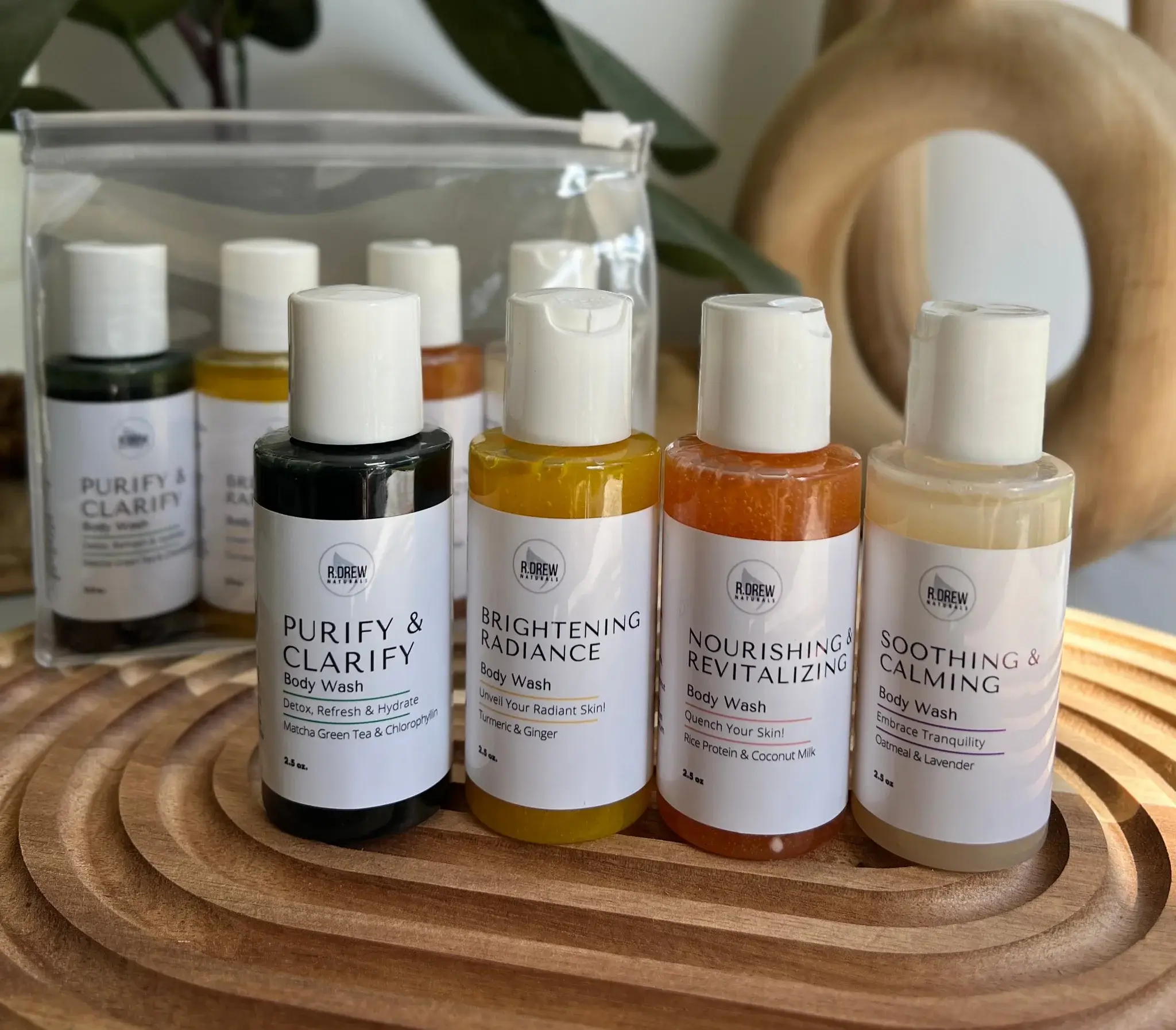 R. Drew Naturals, LLC – Engroshandel Kropssæbe/brusegel – Prøve - Rejsestørrelse Kropsvask Kollektion1