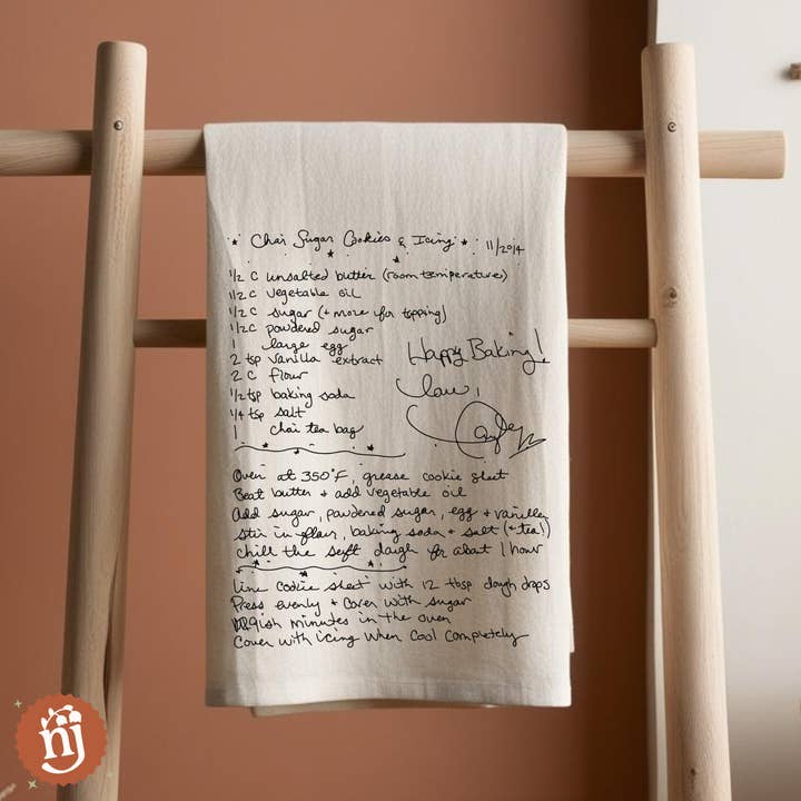 Nearly June Design Co - Wholesale Tea Towel - Taylor's Chai Sugar Cookie & Icing Recipe Tea Towel2