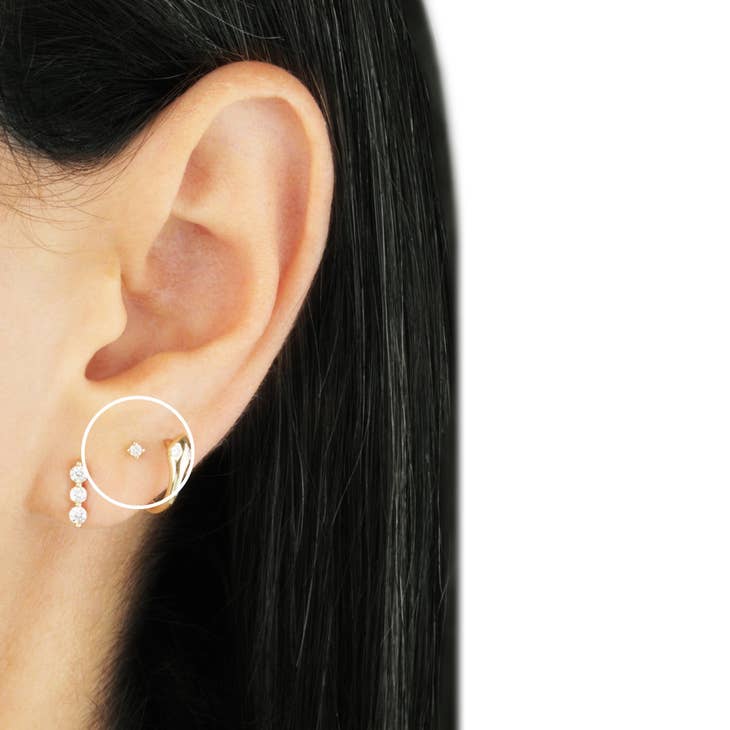 KIKICHIC NYC 14K Gold Enamel Heart Stud Earrings