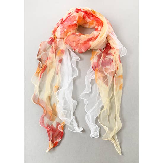 Lenço de seda de babado de várias camadas de cor suave #85 por atacado de Shine Mark Accessories