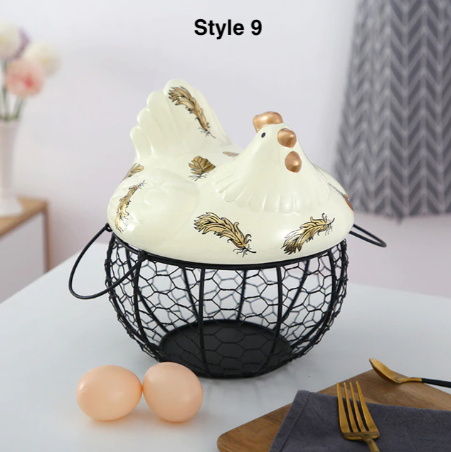 Homerely (We Cover All Import Duties) – Engroshandel Æggebæger/holder – Keramisk æg Opbevaring Basket8