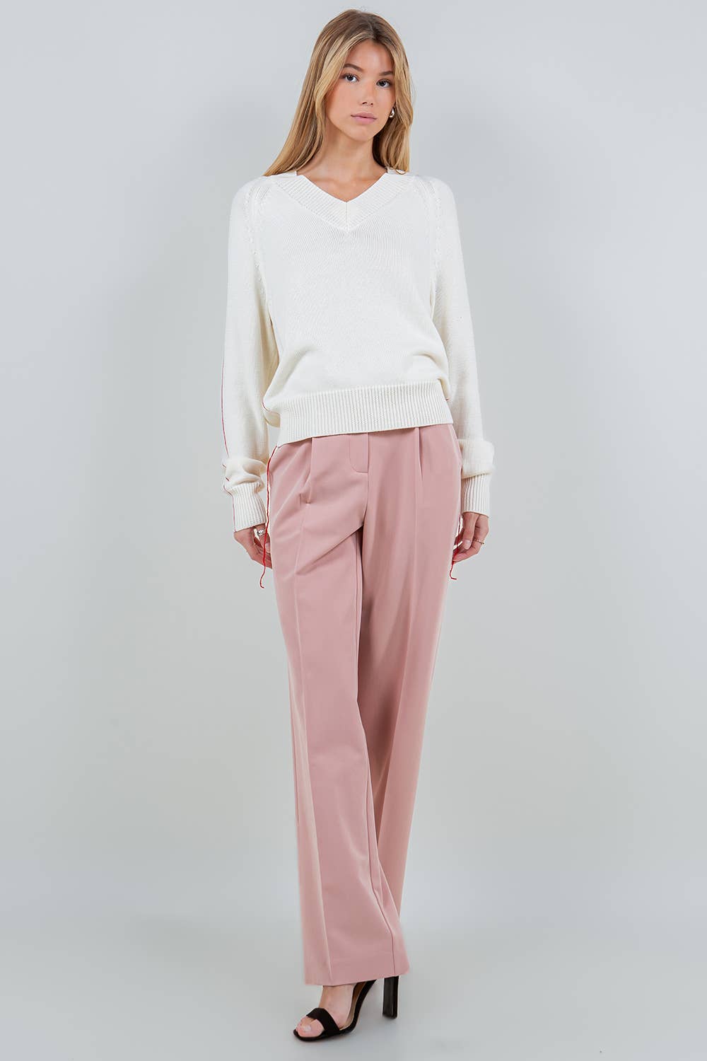 Whiteroom+Cactus - Vendita all'ingrosso Maglione tricot - Donna - MAGLIONE IN FILATO A CONTRASTO10