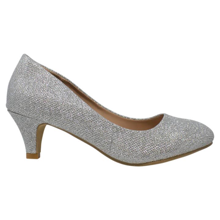 Rentoes - Wholesale Low Heels - Women's - Sparkly Evening Heeled Shoe 218-819