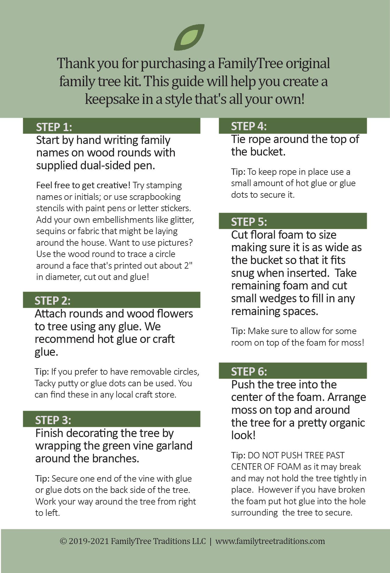 FamilyTree Traditions LLC - Wholesale DIY Craft Kit - Rustic Family Tree, Craft Kit4