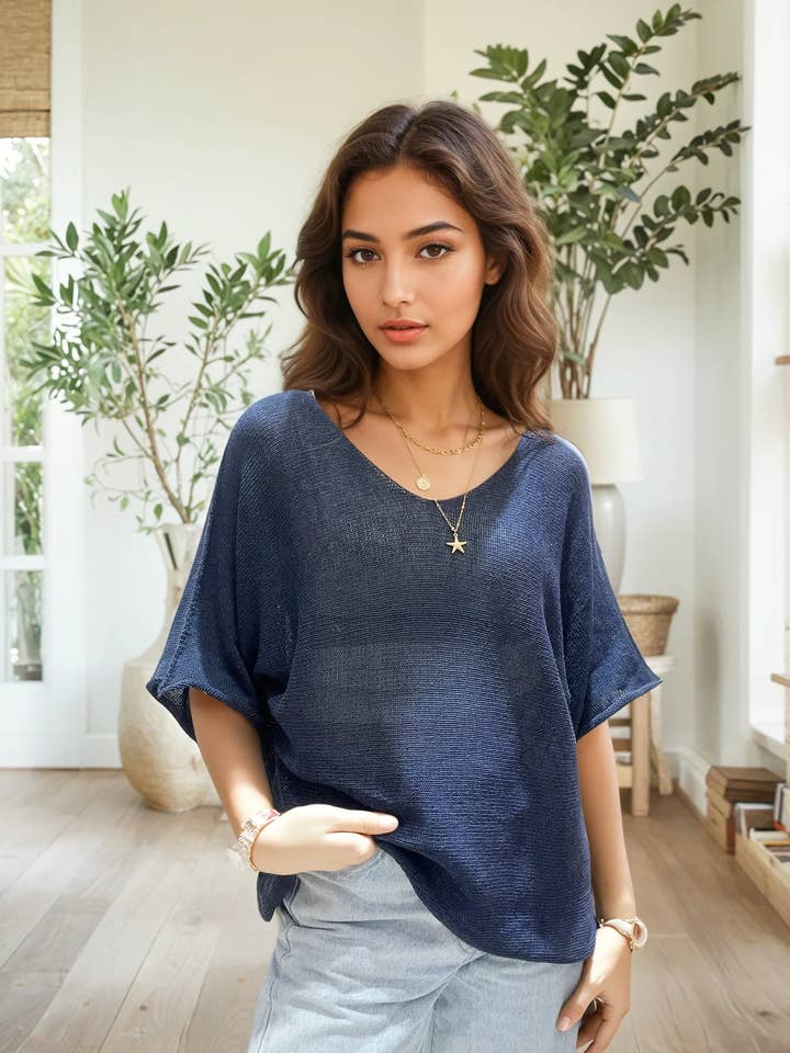 ZAFA PARIS - Wholesale Knit top – Women's - 32FZ2H252-Cotton knit top16