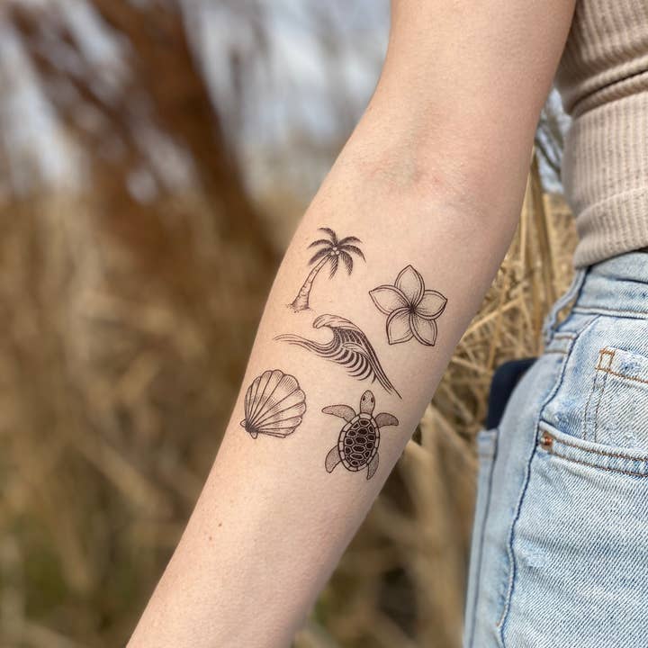 NatureTats - Wholesale Temporary Tattoo - Beach Life Temporary Tattoos2