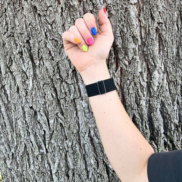 Shop ANDi - Wholesale Watch Band/Strap - Women's - Jet Black Adjustable Elastic Watch Band