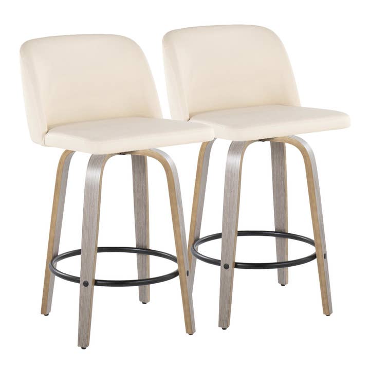 LumiSource and Grandview Gallery - Wholesale Stool - Toriano 26" Fixed Height Counter Stool Q - Set of 26