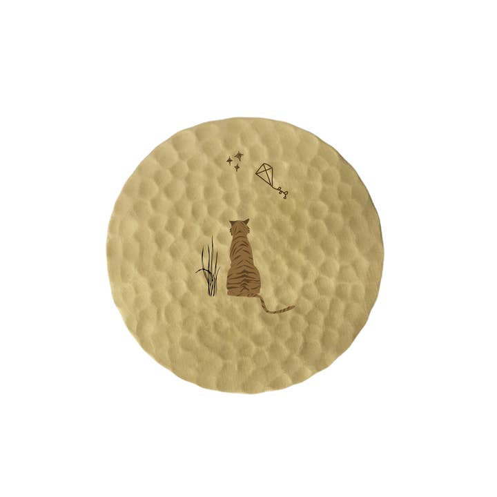 Messing gehämmerte Untersetzer | Set von 4 | Handgefertigt in Indien für den Großhandel von Wild Chai