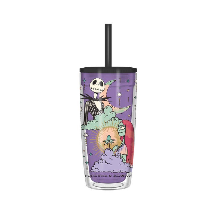 Silver Buffalo - Wholesale Insulated Mug/Tumbler - Mystic Opulence Jack Sally Cloud Stars 20oz Spill Resistant