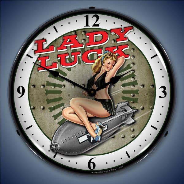 Lady Luck for wholesale by Collectable Sign and Clock LLC.