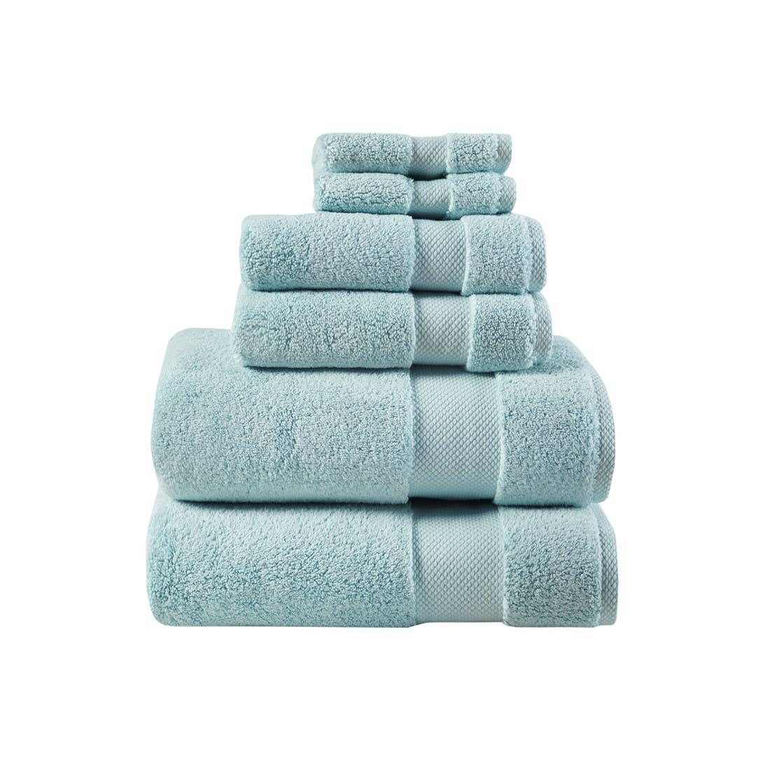 Olliix - Wholesale Towel Set - 1000gsm Premium 6-piece Bath Towel Set, Blue1