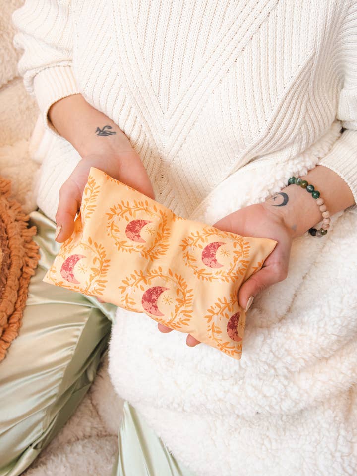 Weighted Aromatherapy Eye Pillow - Moons for wholesale by Two Birds Eco Shop