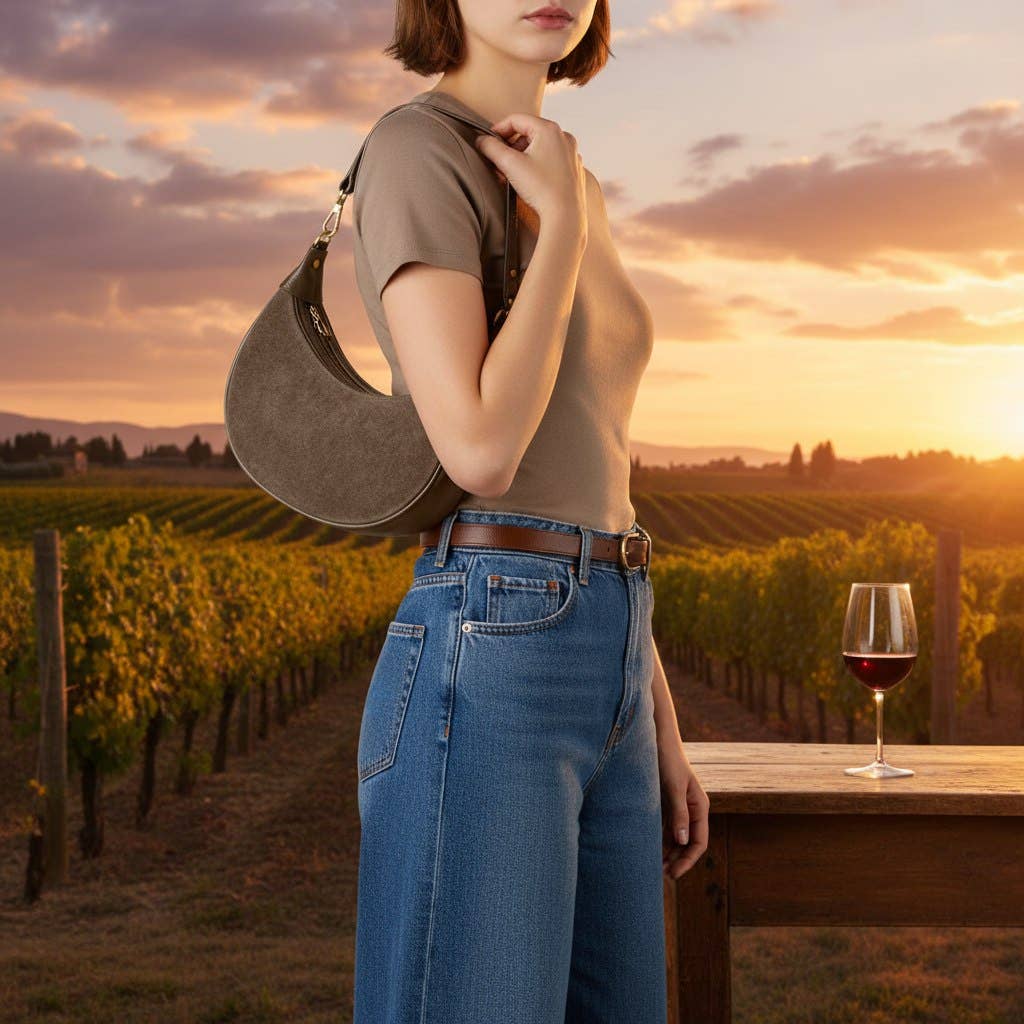 TAKEASY - Vente Sac porté épaule – femme - Sac à bandoulière en cuir suédé45