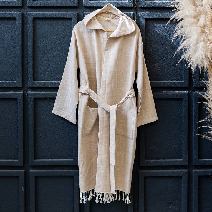 Kikoya - Wholesale Robe - Unisex - Terrybacked Bathrobe Turkish Cotton Light Weight Hood Quick10