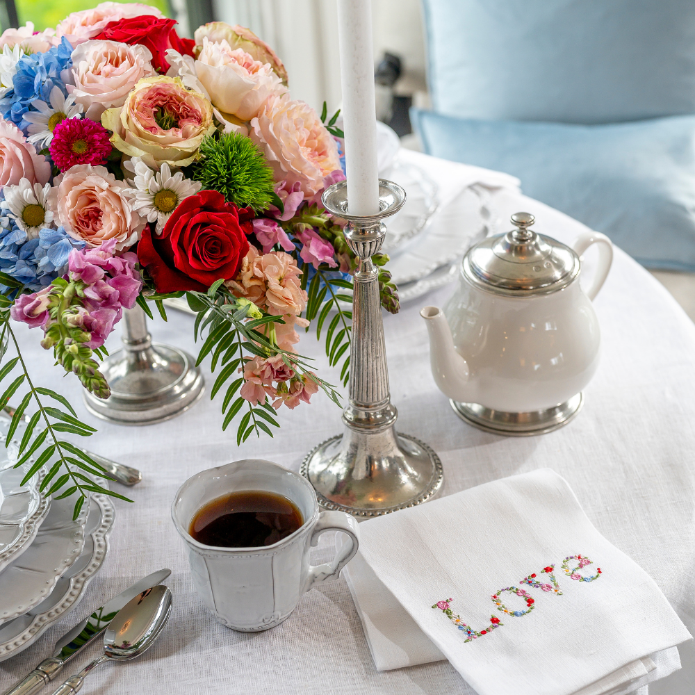 Arte Italica & Crown Linen Designs - Venta al por mayor Taza - Taza con cuentas Bella Bianca5